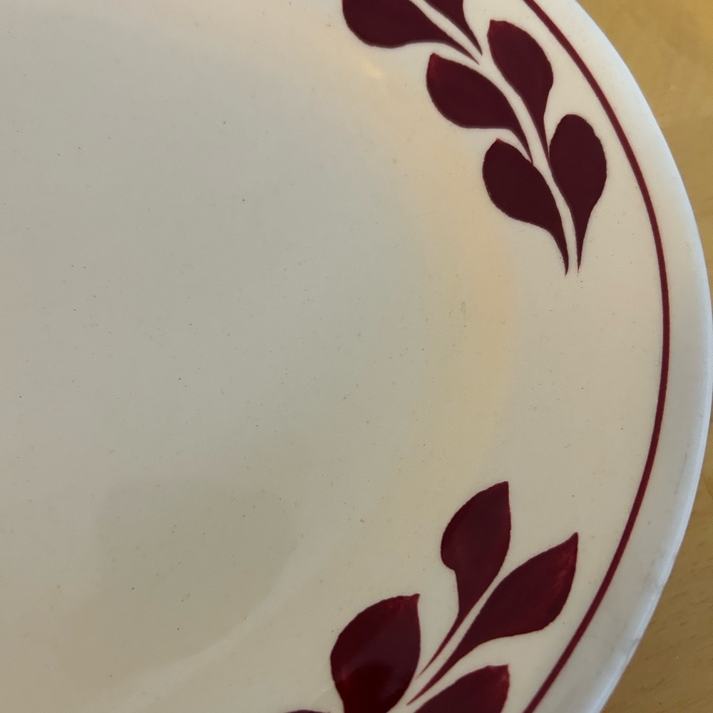 Blue Ridge Red Leaf small platter - Picture 2 of 4